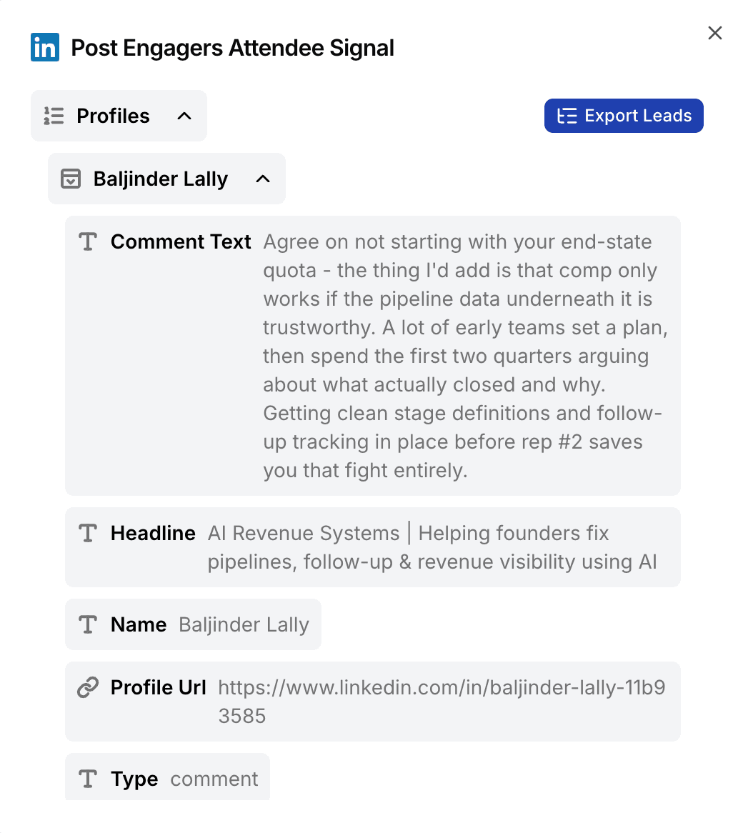 Not every attendee is a lead workflow in Bitscale