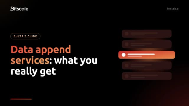 Data append services: how they work and how to read a match rate
