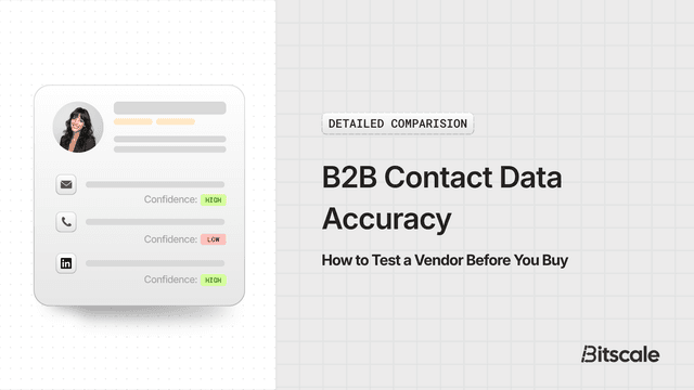 B2B Contact Data Accuracy: How to Test a Vendor Before You Buy