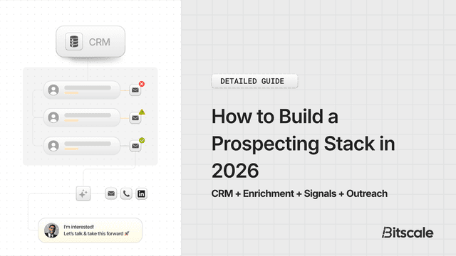 How to Build a Prospecting Stack in 2026: CRM + Enrichment + Signals + Outreach
