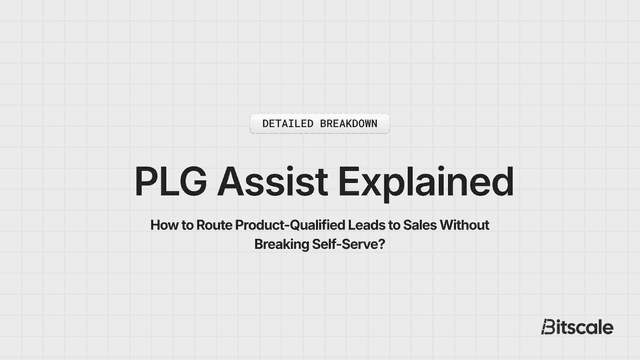 PLG Assist Explained: How to Route Product-Qualified Leads to Sales Without Breaking Self-Serve?