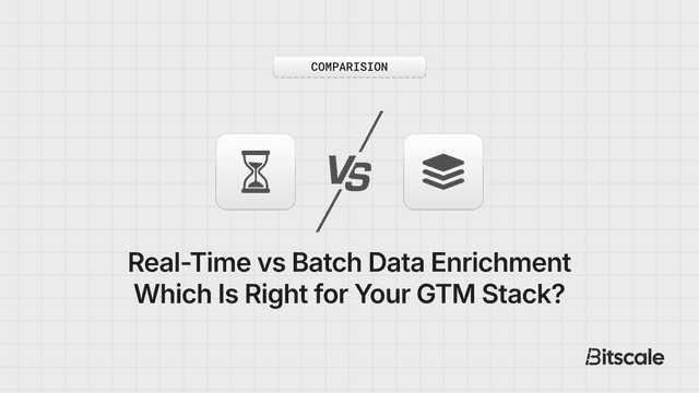 Real-Time vs Batch Data Enrichment- Which Is Right for Your GTM Stack?