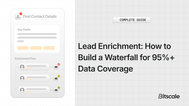 Lead Enrichment: How to Build a Waterfall for 95%+ Data Coverage