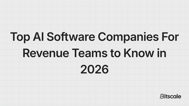 Top AI Software Companies For Revenue Teams to Know in 2026