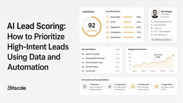 AI Lead Scoring: How to Prioritize High-Intent Leads Using Data and Automation