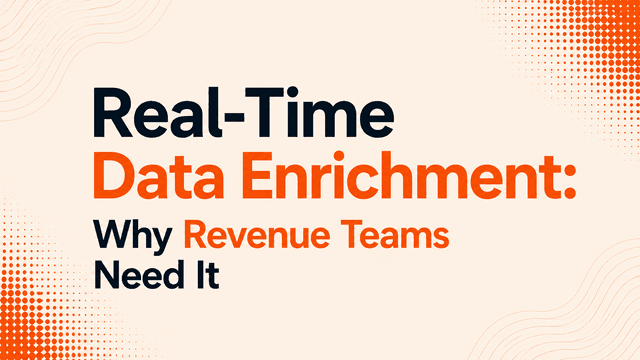 Real-Time Data Enrichment: Why Revenue Teams Need It